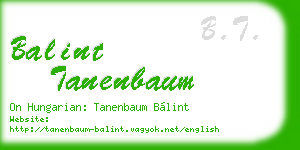 balint tanenbaum business card